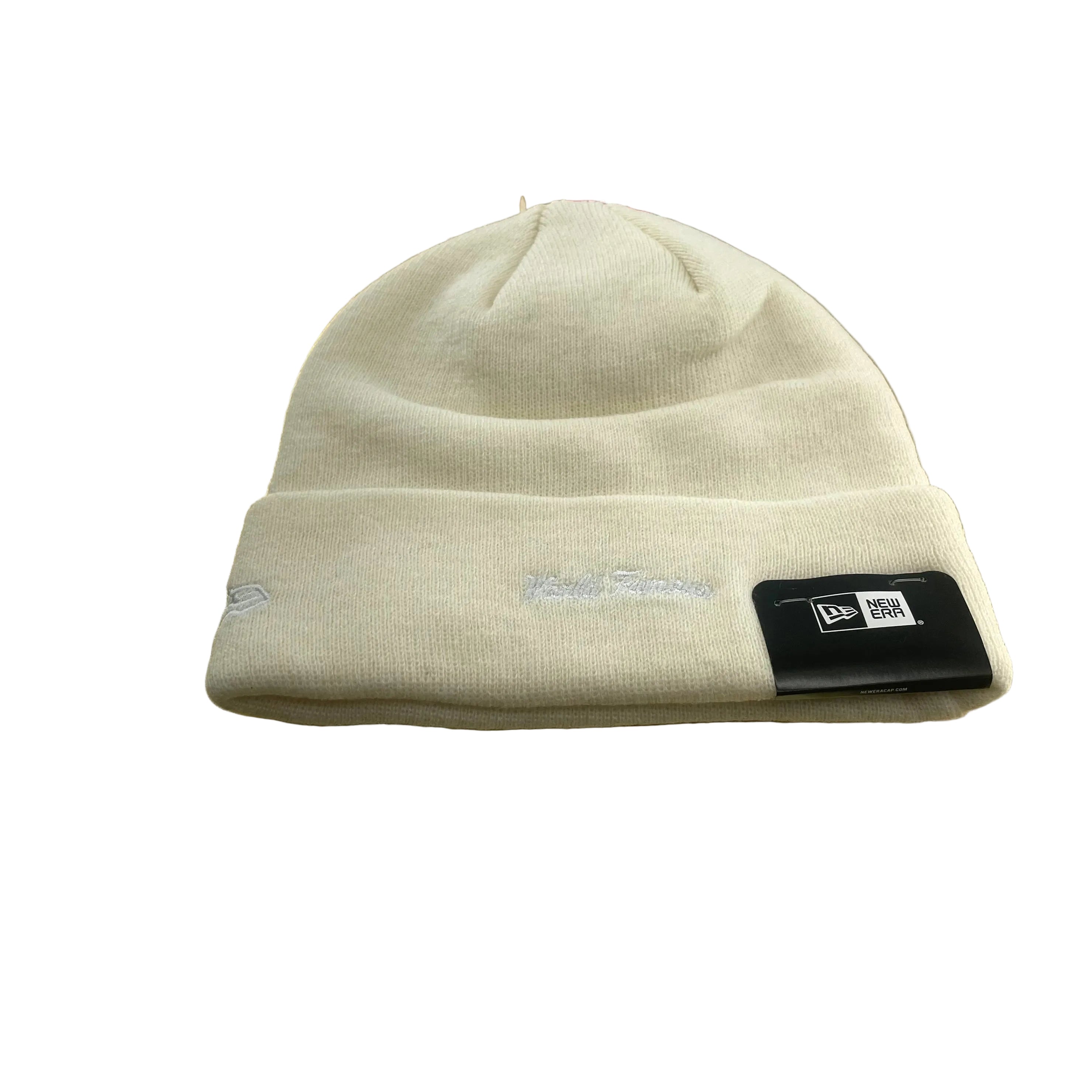 Cream box logo beanie, new era collab, plain SUPREME