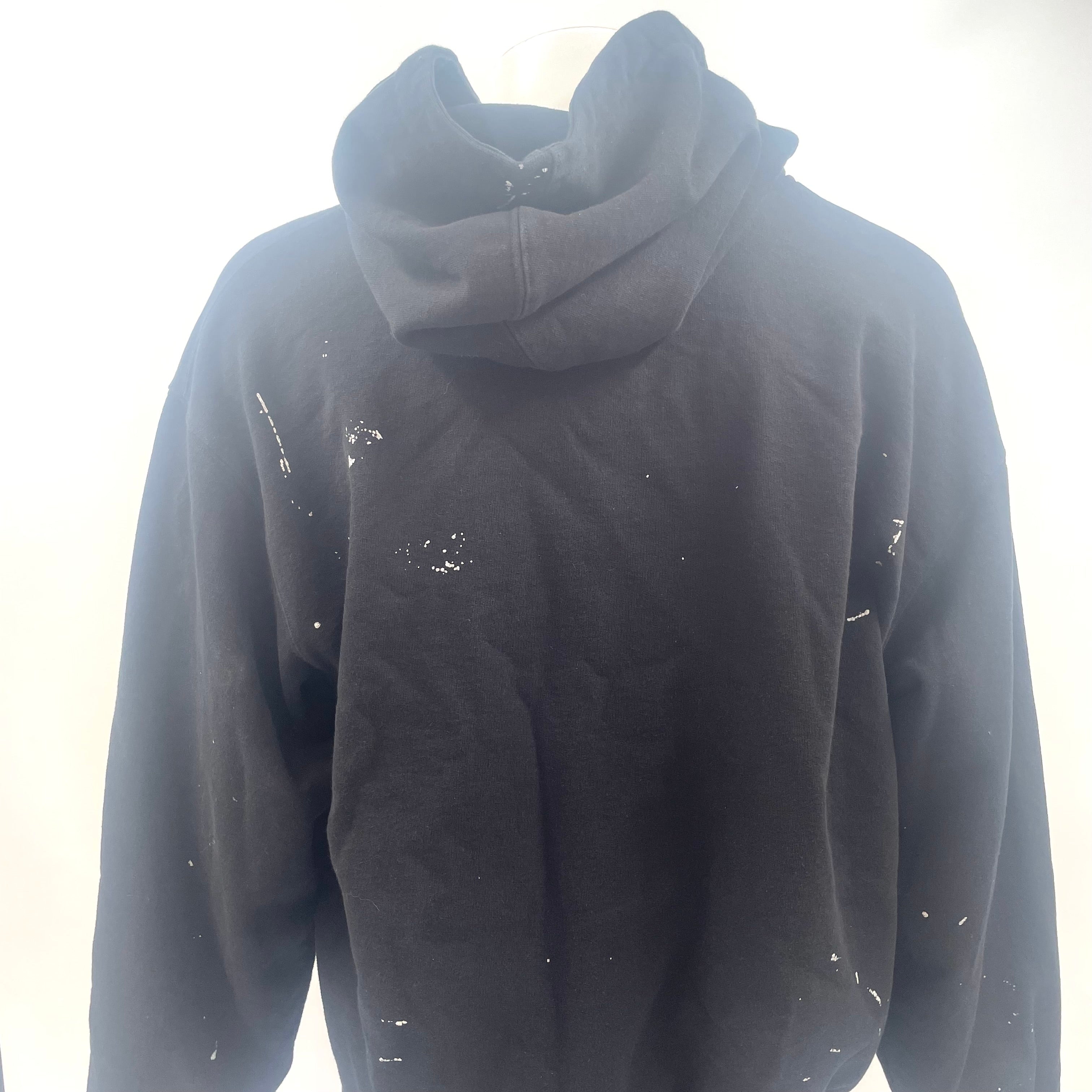 Supreme Box Logo Zip-Up Black With Paint Splatter Feature Size XL