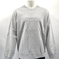 Supreme Plain Grey Crewneck With Cutout Logo. Size Large