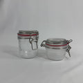 Plain glass jars with SUPREME branding (see-through)