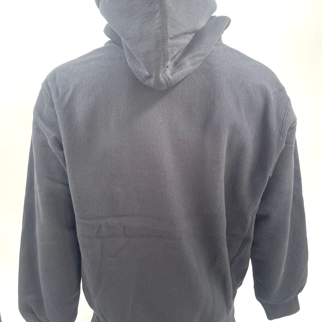 The Supreme KAWS Chalk Hooded Sweatshirt Black is a heavyweight cotton hoodie featuring KAWS’ signature chalk-style Box Logo