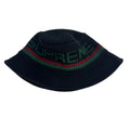 SUPREME knit bucket hat - red green trim + logo