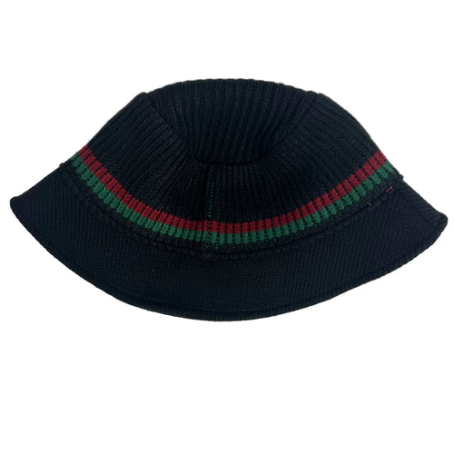 SUPREME knit bucket hat - red green trim + logo