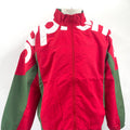 Supreme Shoulder Logo Track Jacket In Red/White/Green, XL.