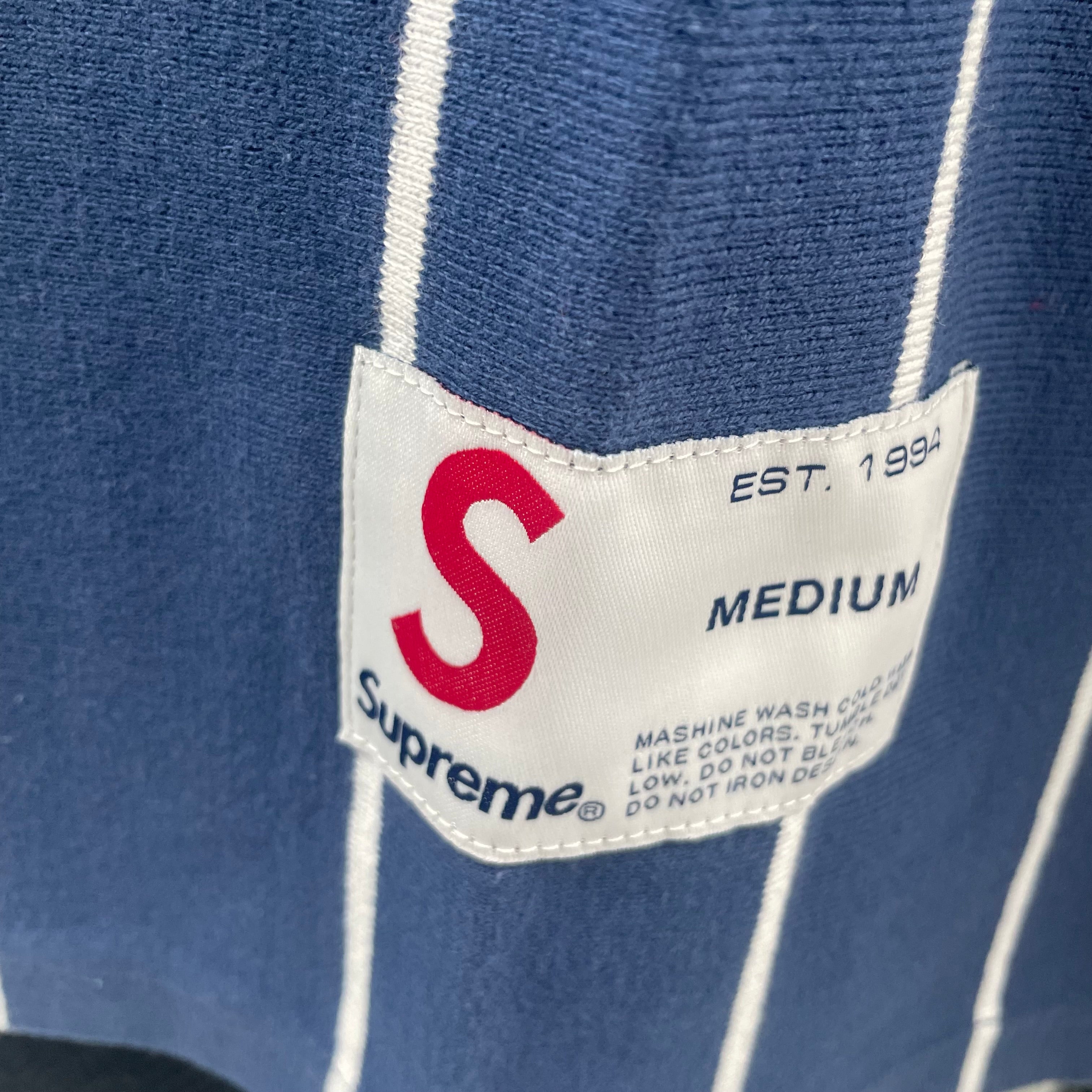 Supreme Striped Raglan Top In Size Medium. Blue/White//Red