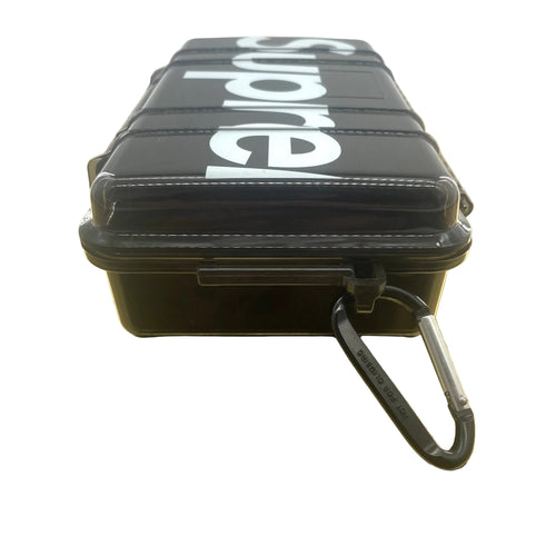 Black SUPREME utility box with big logo, see through