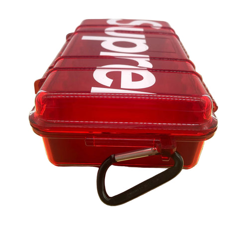 Red SUPREME utility box with big logo, see-through