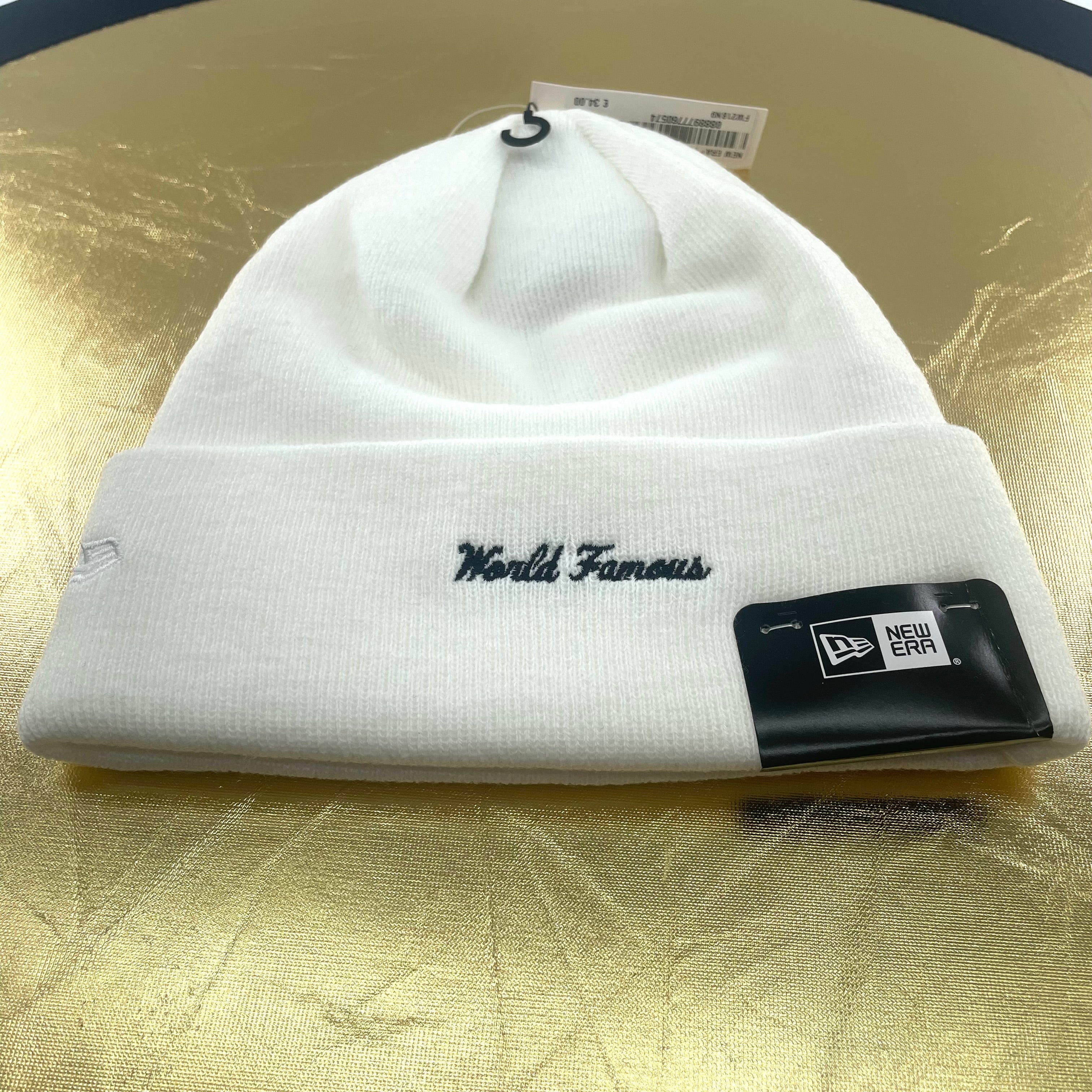 World Famous white logo beanie BNWT