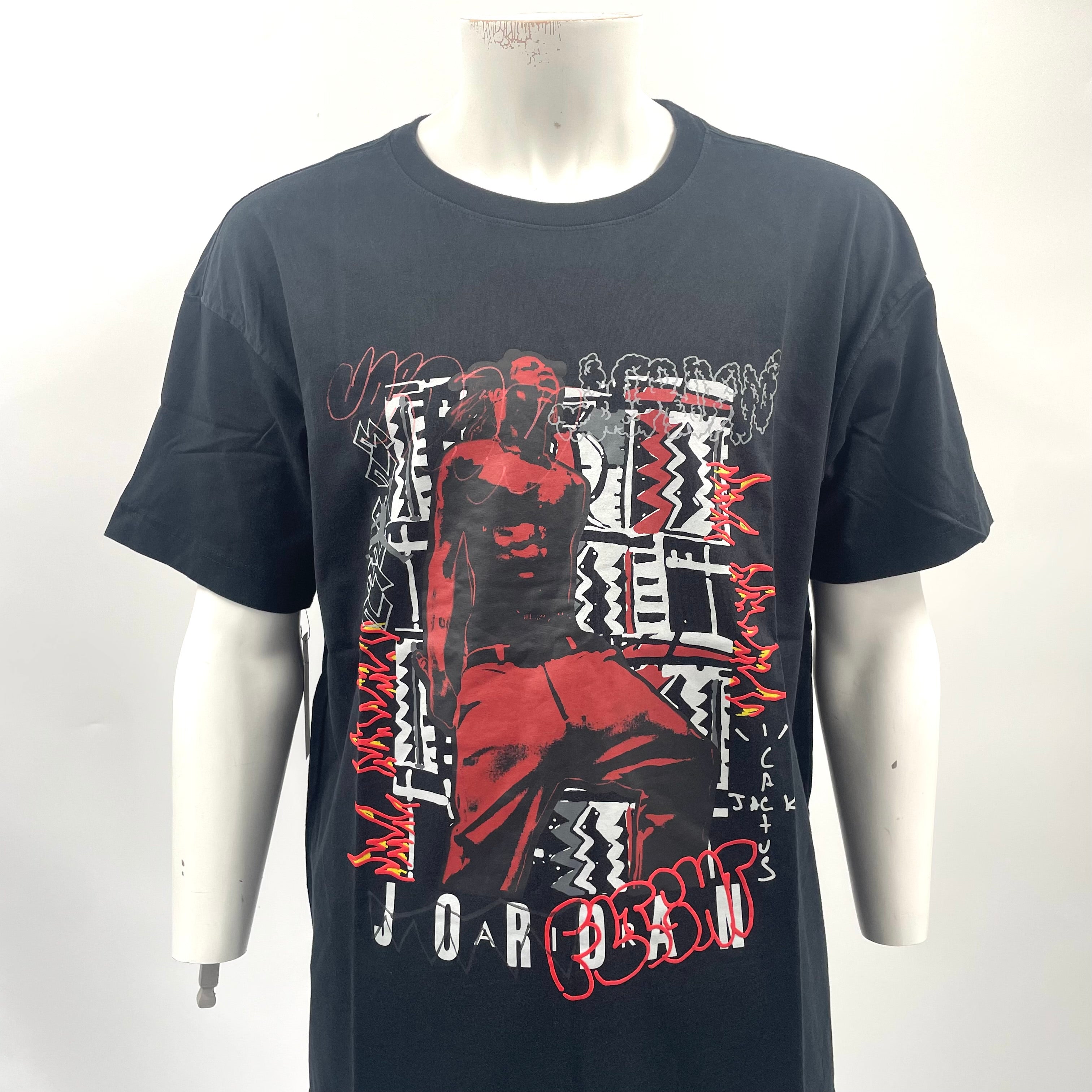 Supreme X Jordan Graphic Tee In Black. Size Large