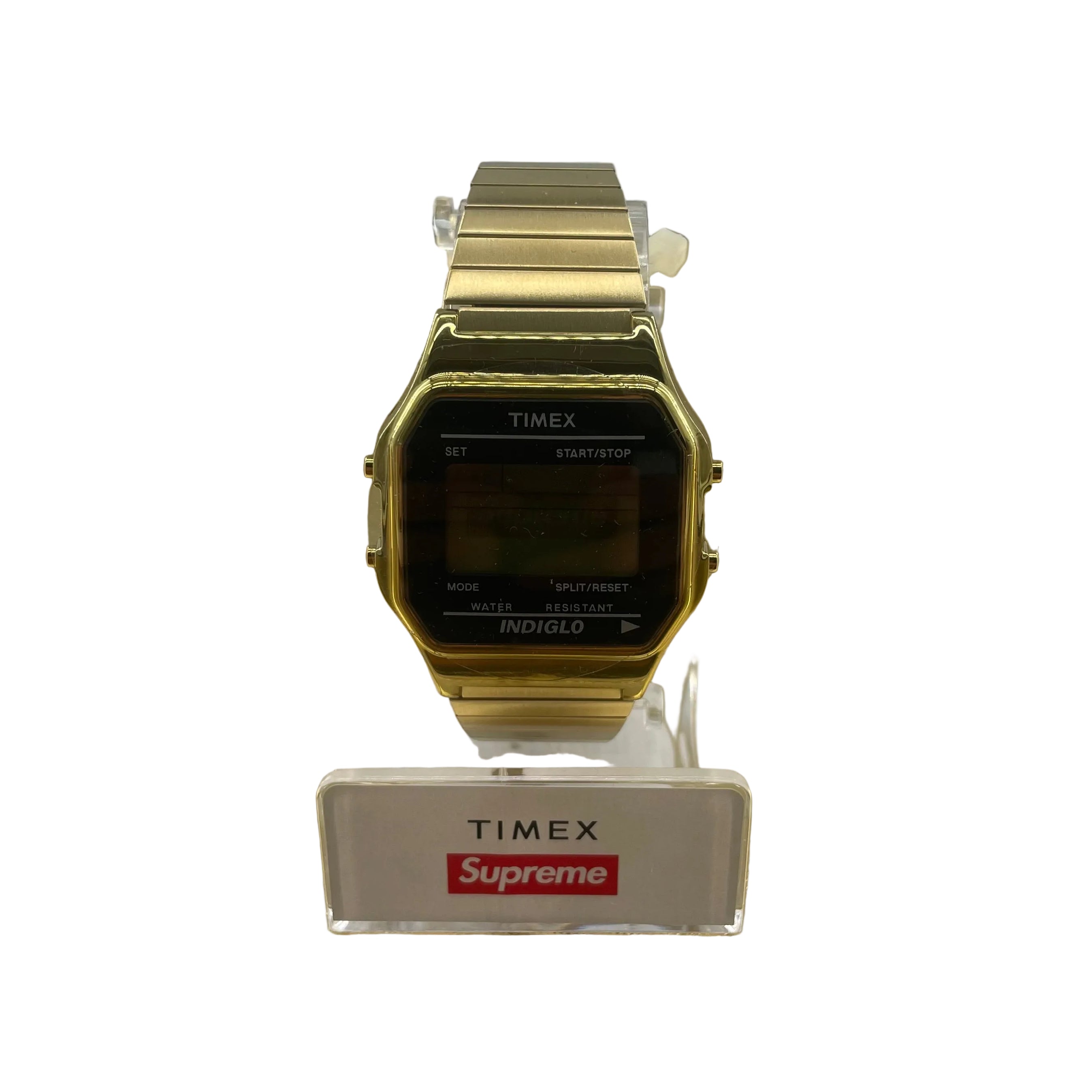 Gold coloured TIMEX X SUPREME wristwatch, brand new.