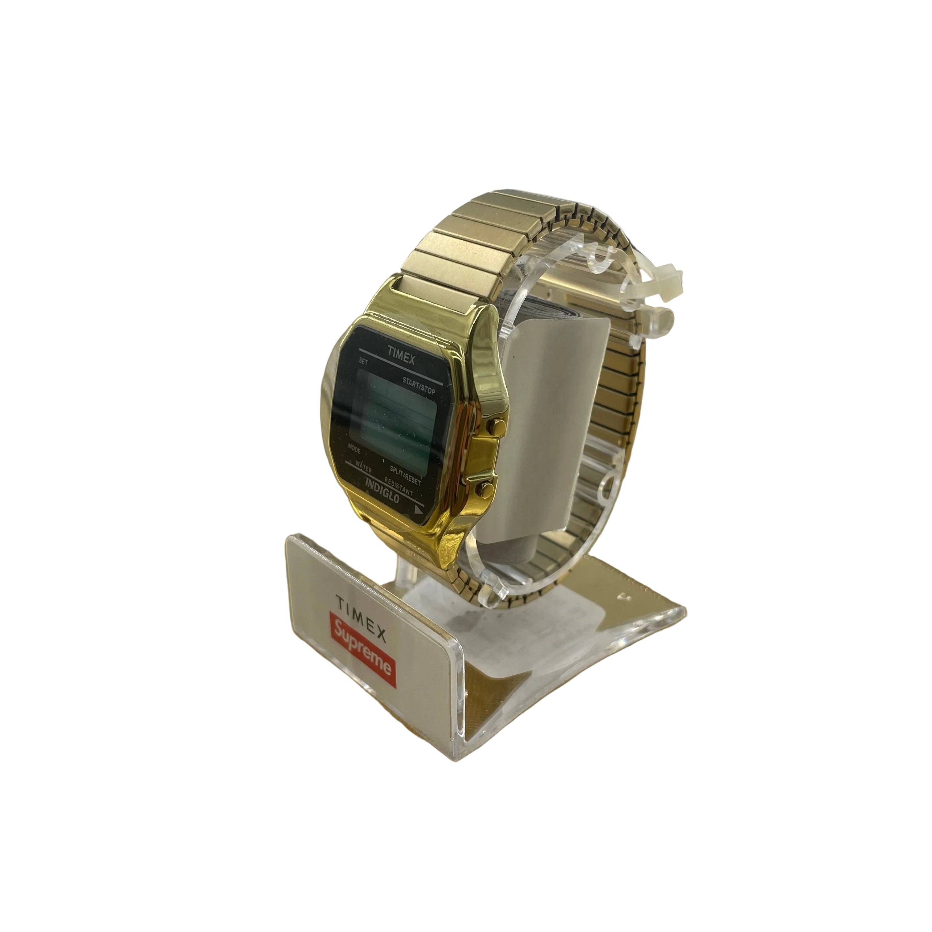 Gold coloured TIMEX X SUPREME wristwatch, brand new.