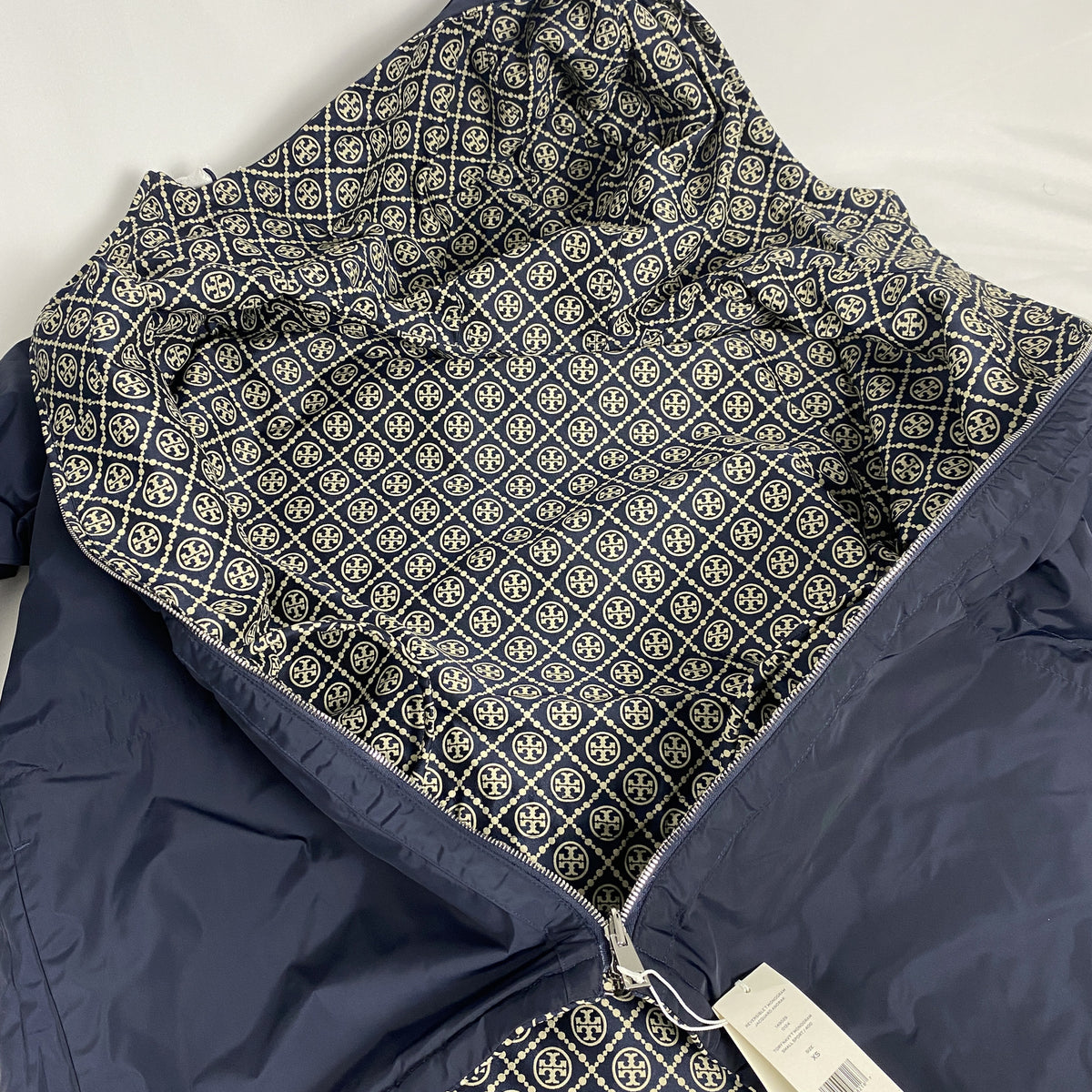 Tory Burch Reversible T Monogram Jacquard Anorak Tory Navy