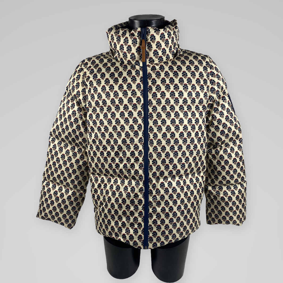 Tory Burch Tory Sport Floral Print Puffer Jacket Ivory
