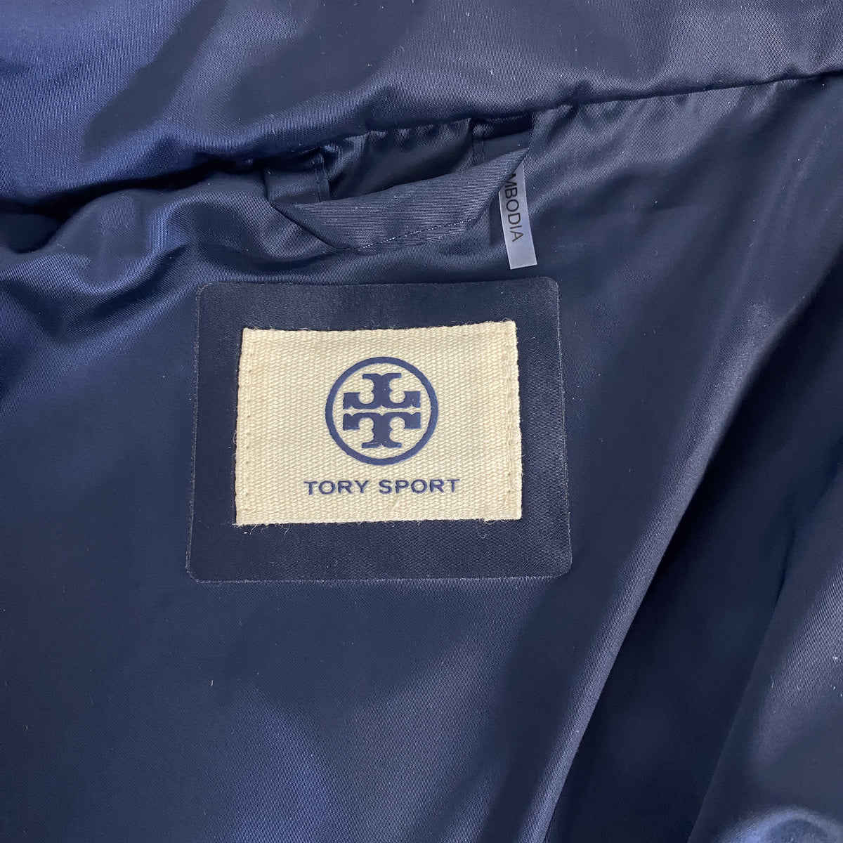 Tory Burch Tory Sport Floral Print Puffer Jacket Ivory