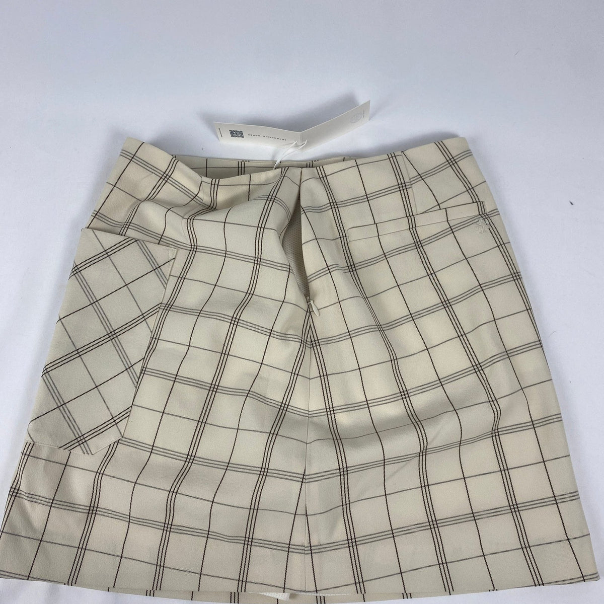 Tory Sport Twill Golf Skirt French Cream Plaid